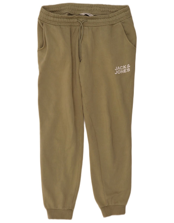 Calça de treino masculina Jack & Jones Joggers grande algodão cáqui