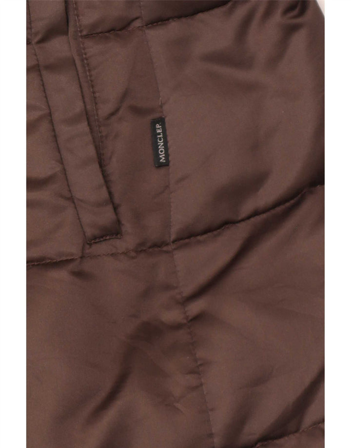 Casaco acolchoado feminino Moncler tamanho 3 grande marrom