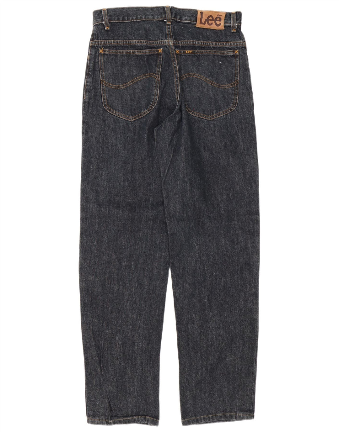 Lee Mens Straight Jeans W31 L32 Cinza Algodão