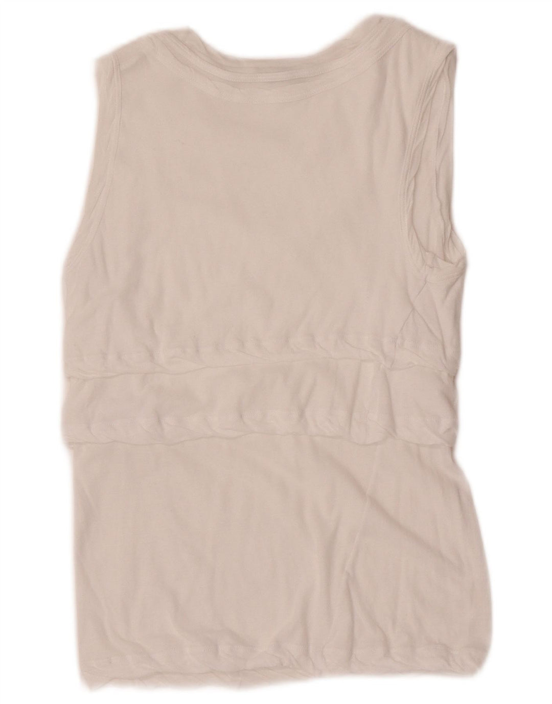 Blusa feminina sem mangas Aspesi UK 8 algodão branco pequeno