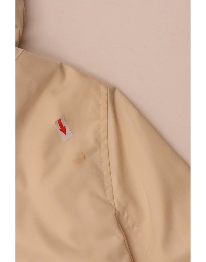 Jaqueta bomber com capuz feminino Zara Reino Unido 14 grande poliéster bege