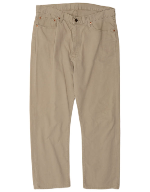 Calça Levi's Masculina 505 Reta Casual W36 L28 Algodão Bege