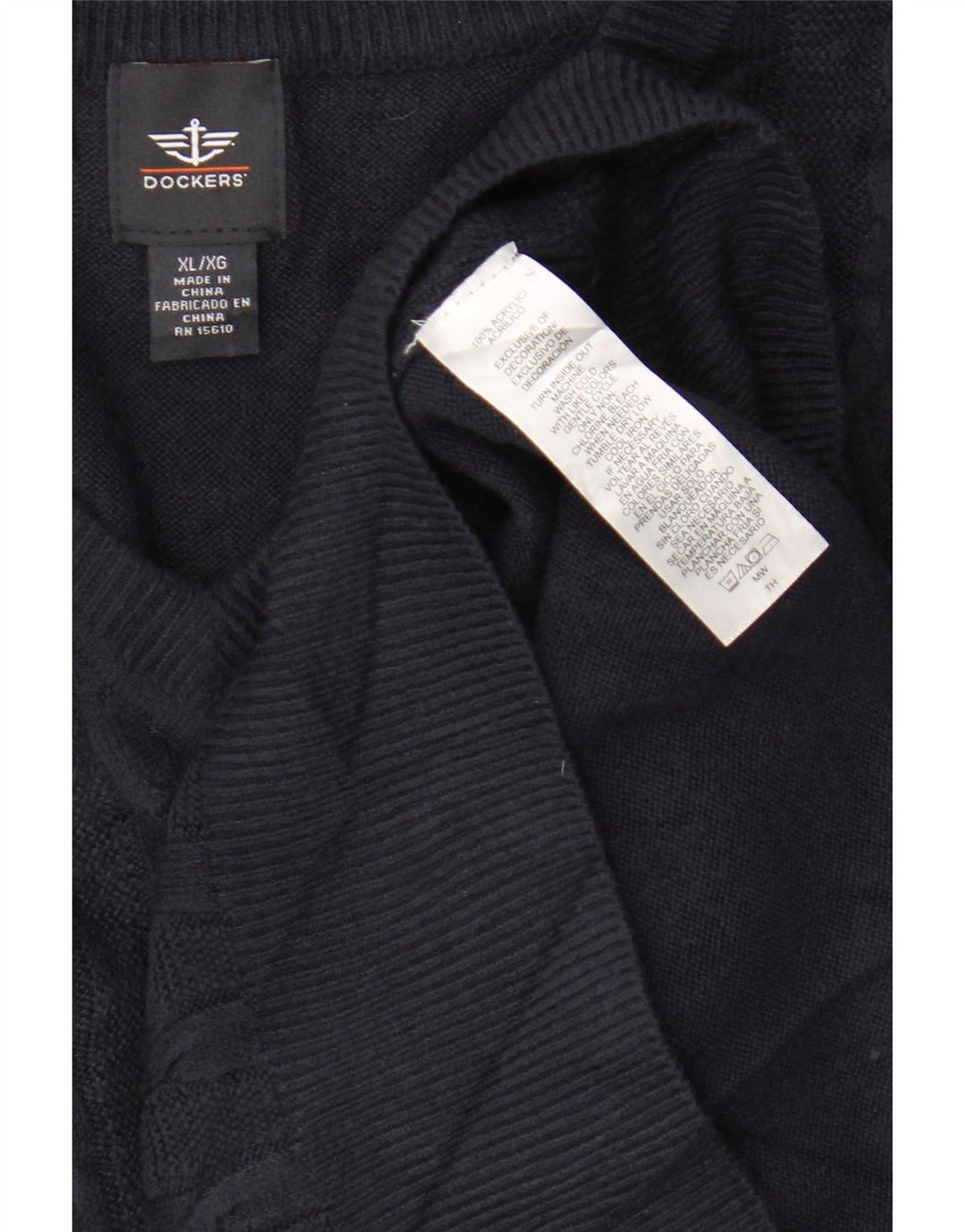 Dockers masculino colete regata XL azul marinho acrílico