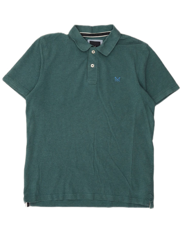 Camisa polo masculina Crew Clothing algodão verde grande