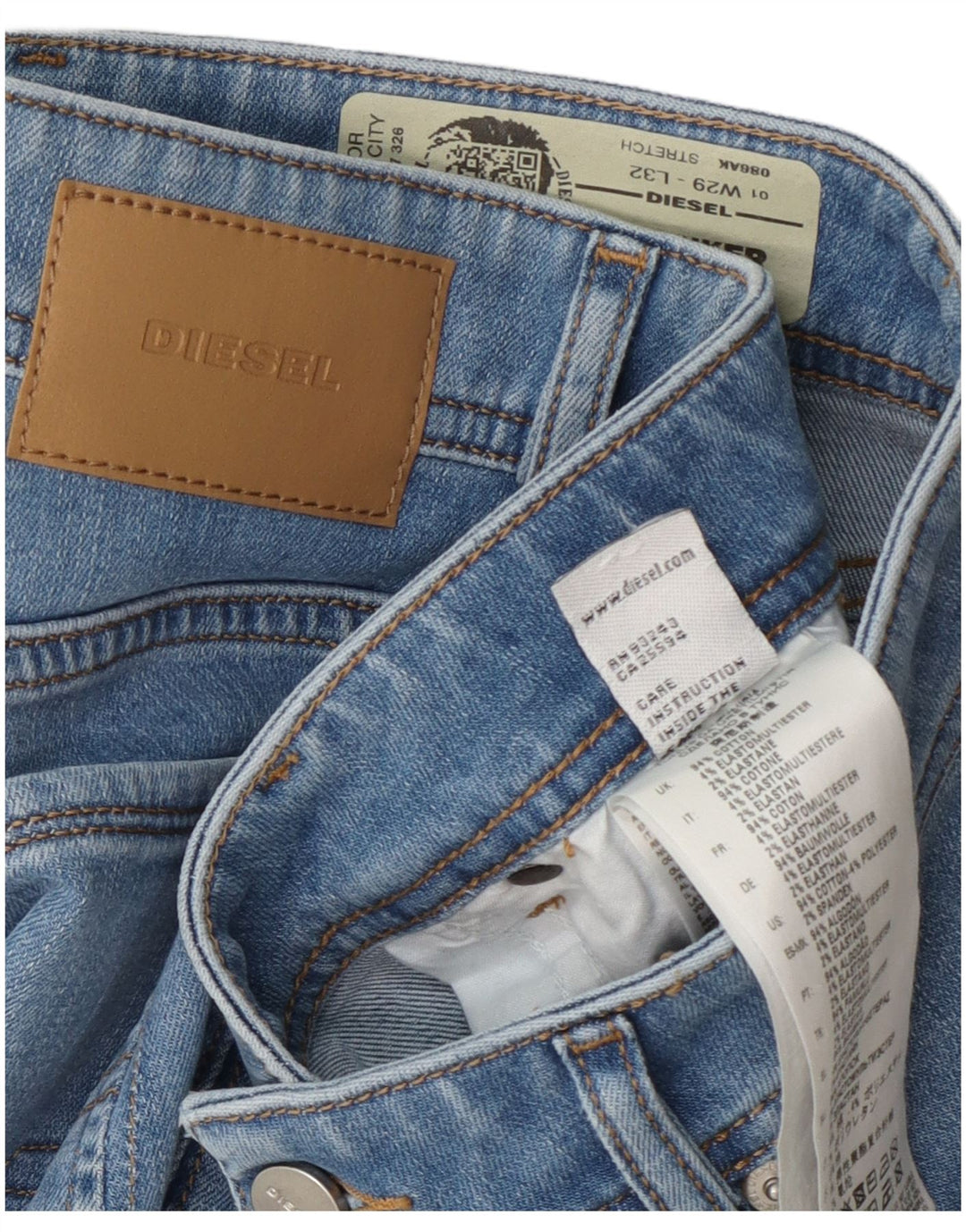 Jeans skinny feminino Diesel W29 L32 algodão azul