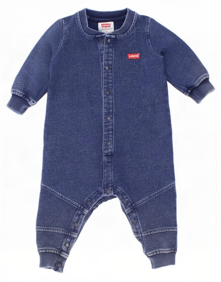 Macacão Levi's Baby Boys manga comprida 3-6 meses azul marinho