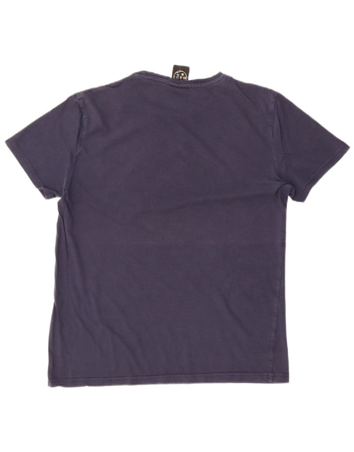 Camiseta gráfica masculina Maui and Sons Top médio azul marinho