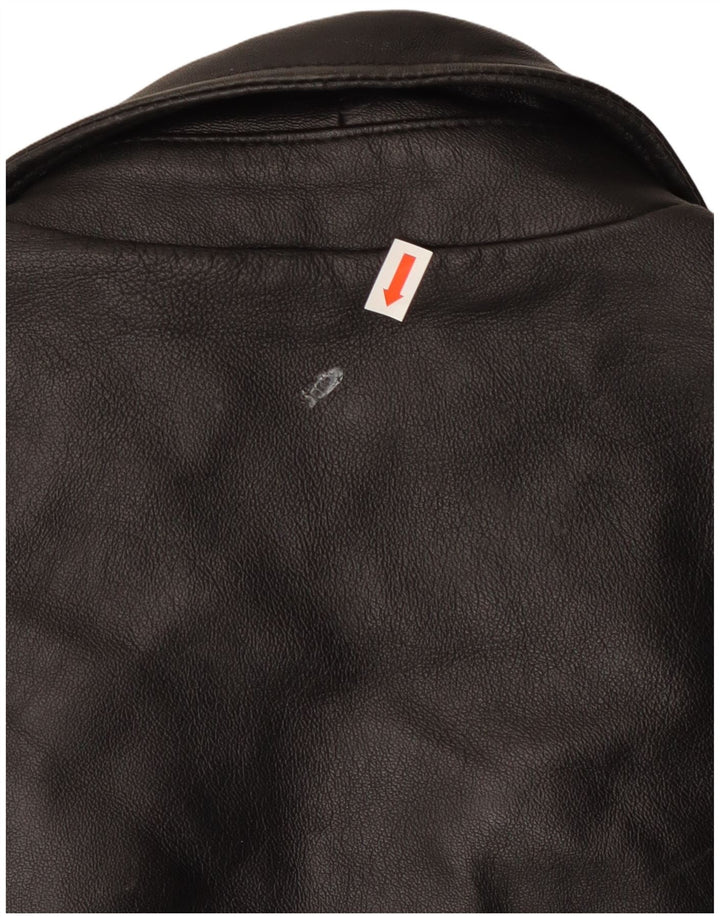 Jaqueta de couro masculina Kartel UK 40 grande preta