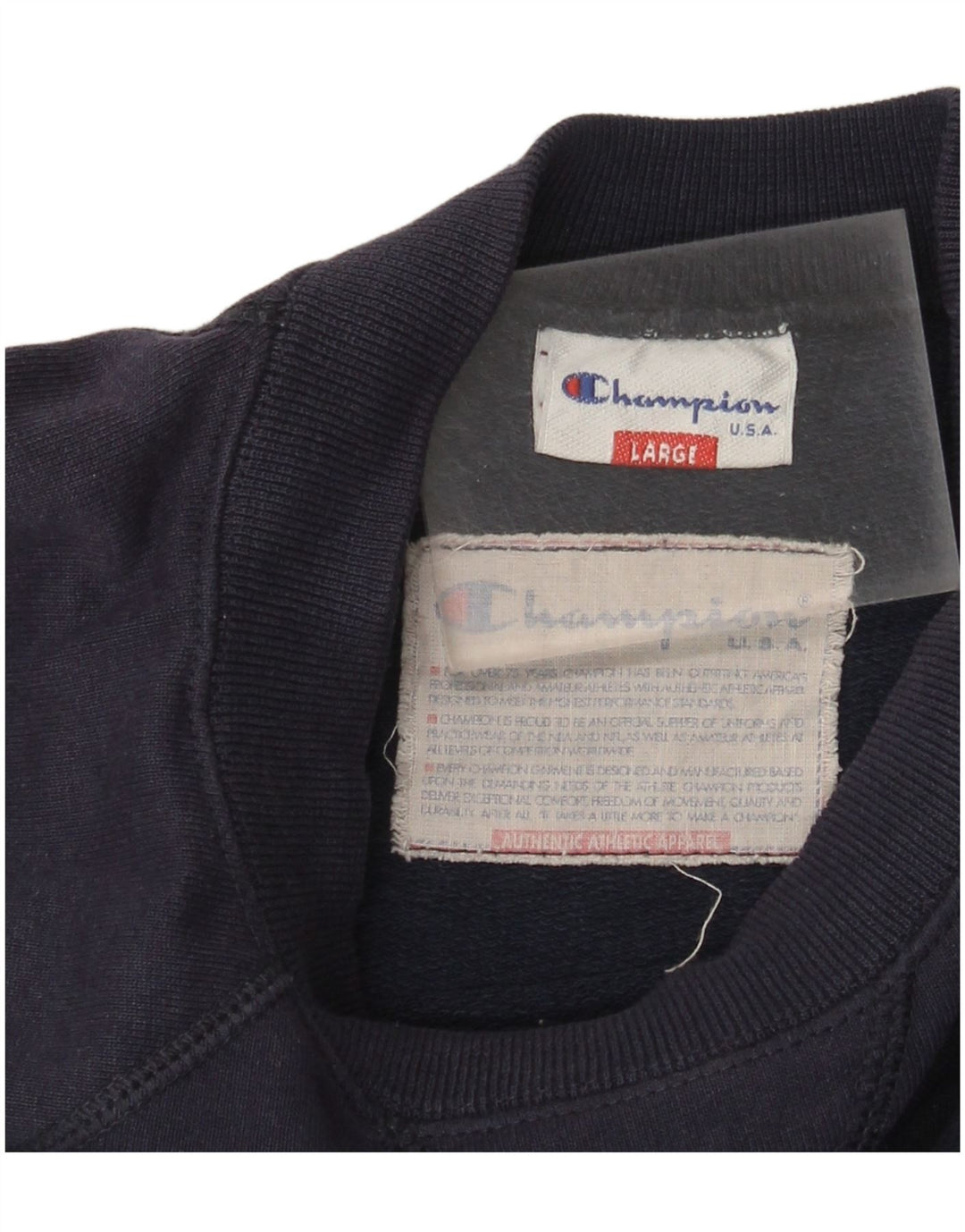 Jumper de moletom gráfico masculino Champion grande azul marinho