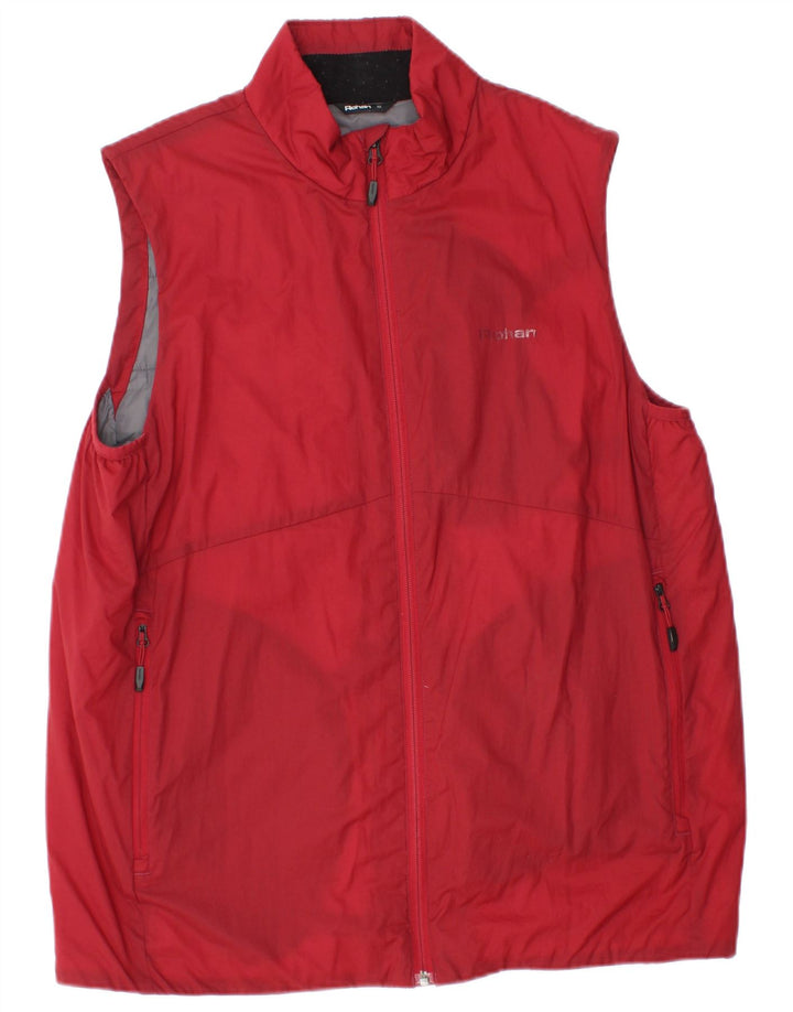 ROHAN Mens Gilet UK 38 Medium Red Polyamide