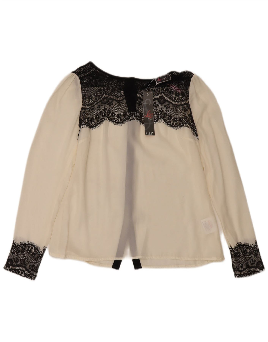 Blusa feminina Lipsy UK 12 poliéster floral branco médio
