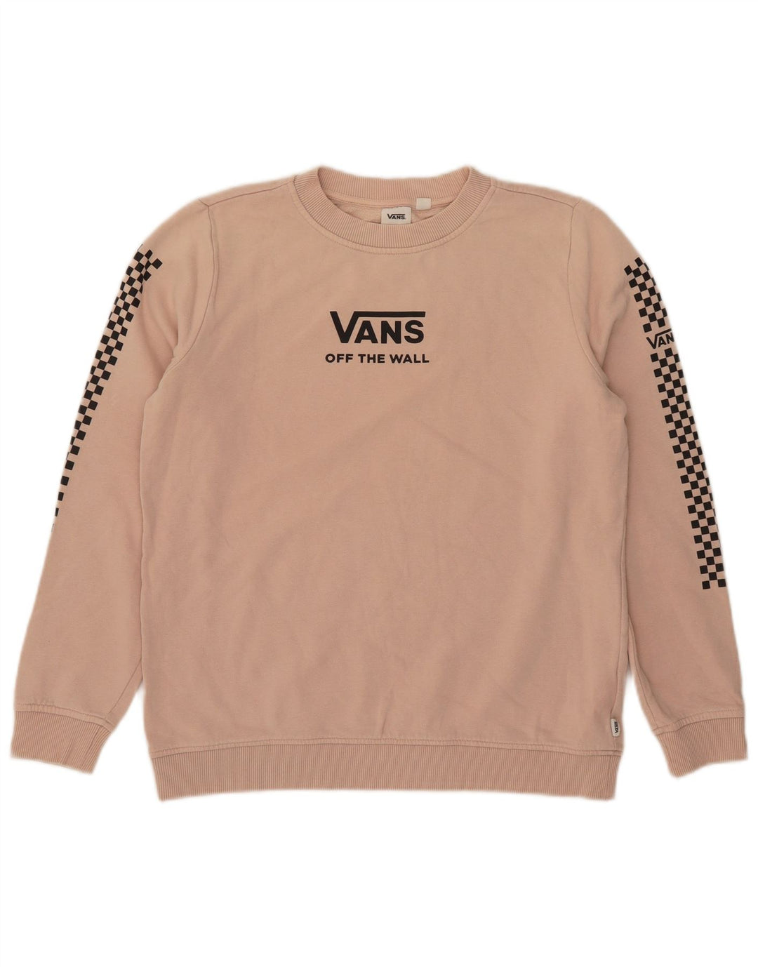 Vans feminino gráfico oversized moletom jumper UK 10 pequeno rosa