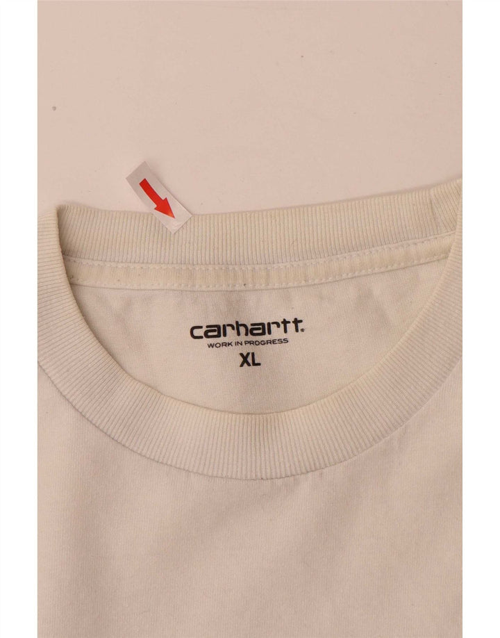 Camiseta gráfica masculina Carhartt Top XL algodão branco