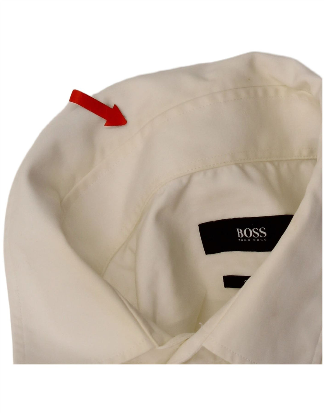 Hugo Boss Mens Slim Fit Shirt Size 40 15 3/4 Medium White Cotton