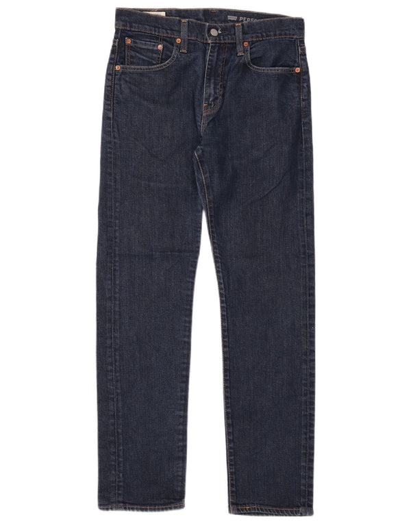 Levi's Masculino 502 Tapered Jeans W30 L32 Azul Marinho Algodão