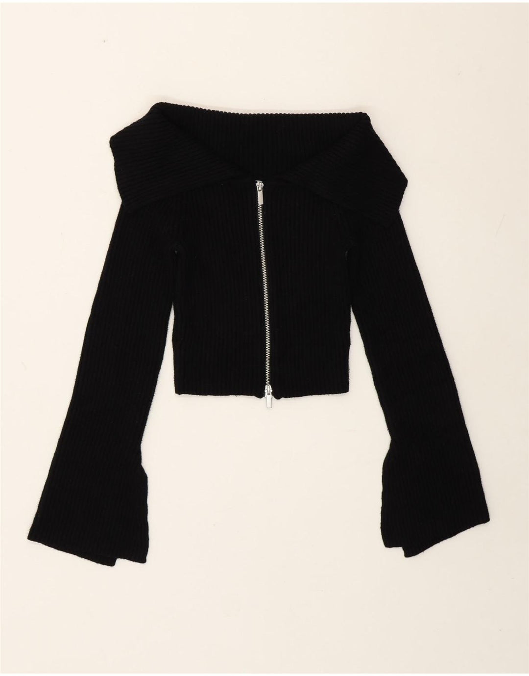 Zara Womens Bolero Jumper Reino Unido 12 Médio Preto