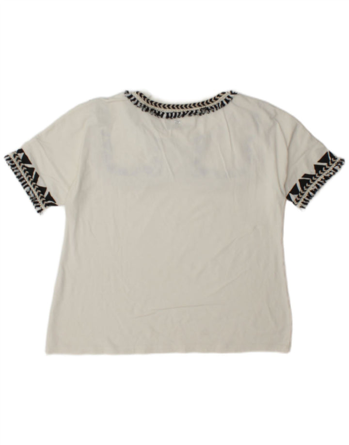 Camiseta feminina Max Mara Top UK 12 Médio Branco