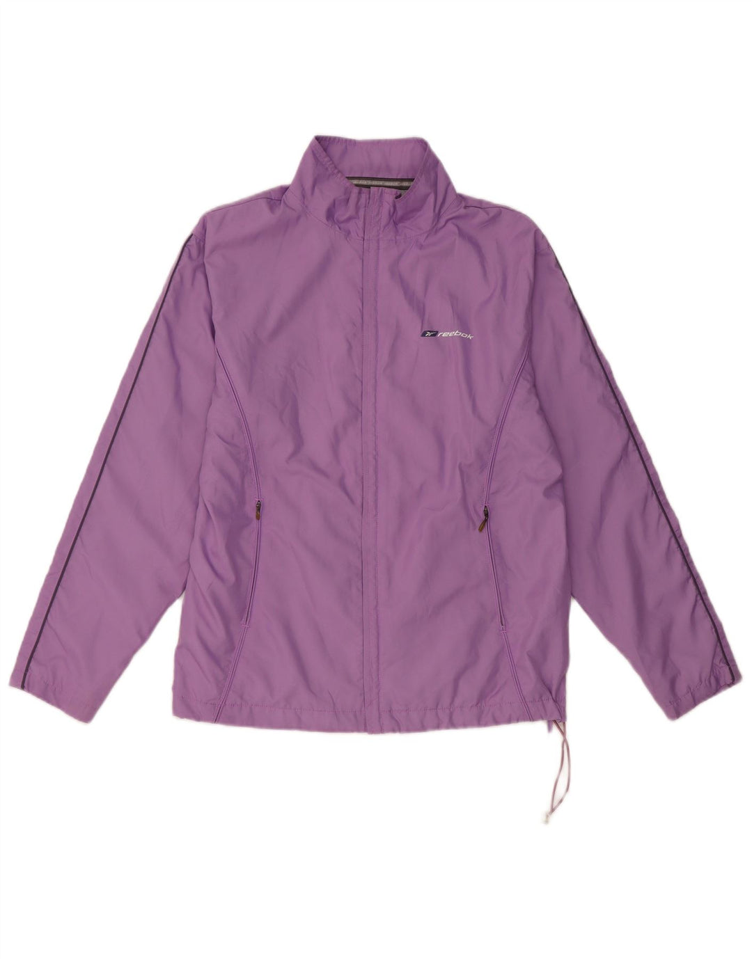 Reebok Womens Tracksuit Top Jacket UK 12 Médio Roxo Poliéster