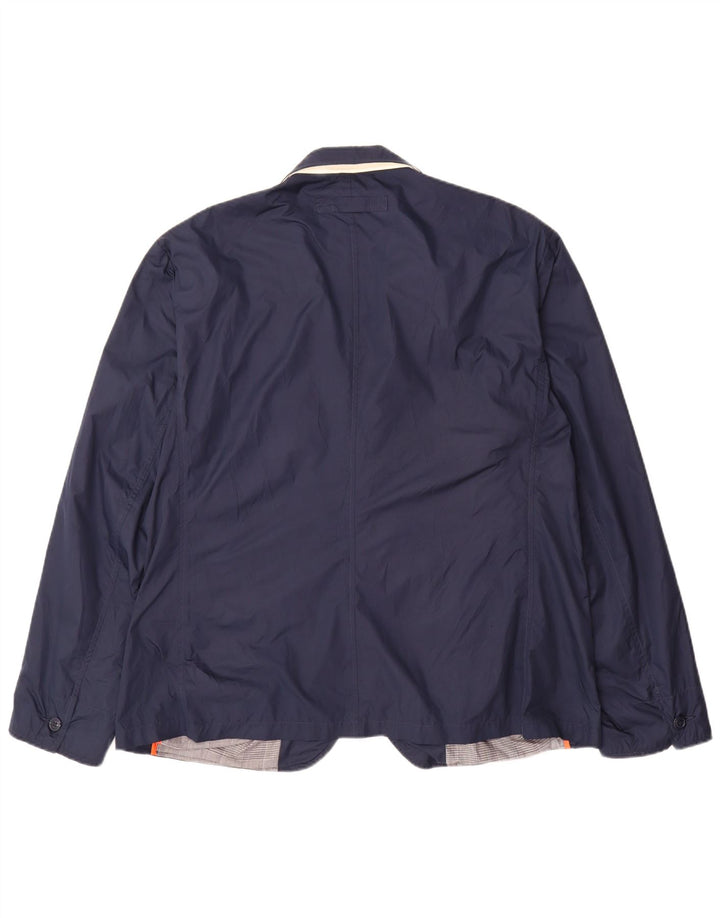 Jaqueta blazer masculina Gant com 2 botões Reino Unido 46 3XL azul marinho poliéster