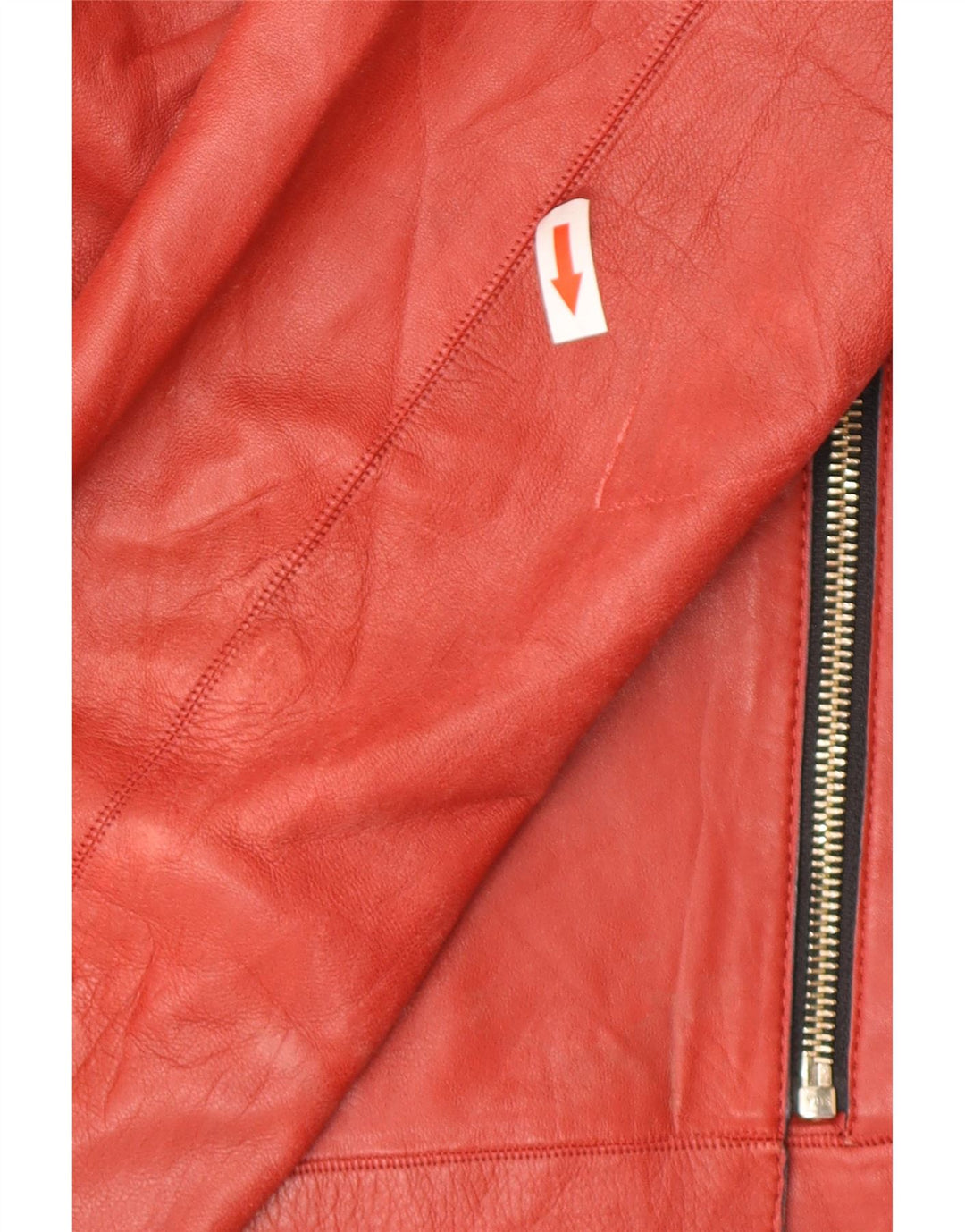 Jaqueta masculina de couro para motociclista Massimo Dutti Reino Unido 36 couro vermelho pequeno