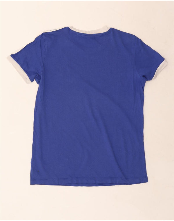 Adidas Camiseta Feminina Oversized Graphic Top UK 10 Pequeno Azul Algodão