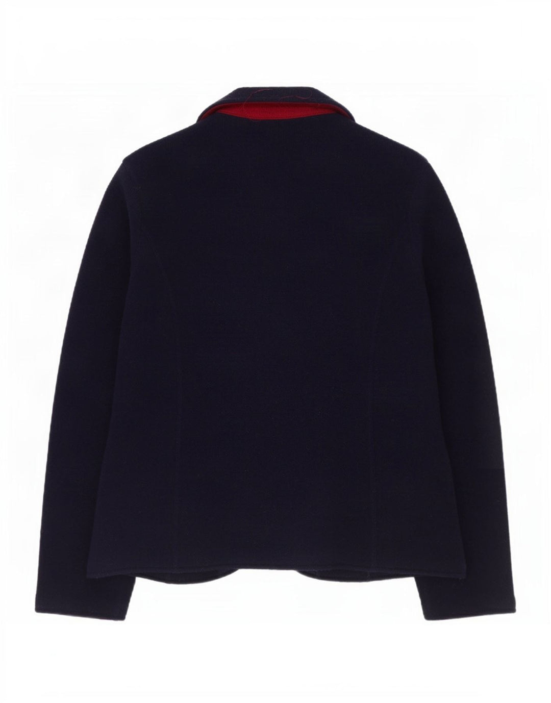 Laura Ashley Jaqueta blazer feminina de malha com 3 botões Reino Unido 12 médio azul marinho