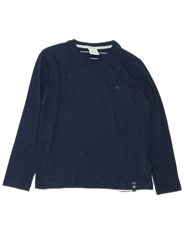 Adidas Mens Top Manga Longa Reino Unido 36/38 Pequeno Algodão Azul Marinho