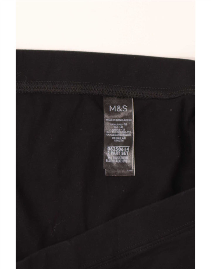 Leggings femininas Marks & Spencer UK 18 XL algodão preto