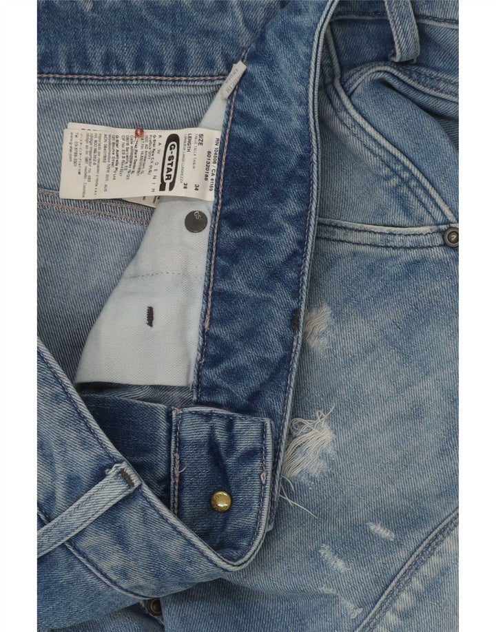 G-Star Mens Jeans Slim Angustiado W34 L36 Algodão Azul