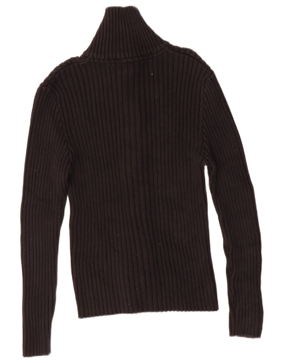 Suéter cardigã feminino Sasch Reino Unido 16 grande algodão preto