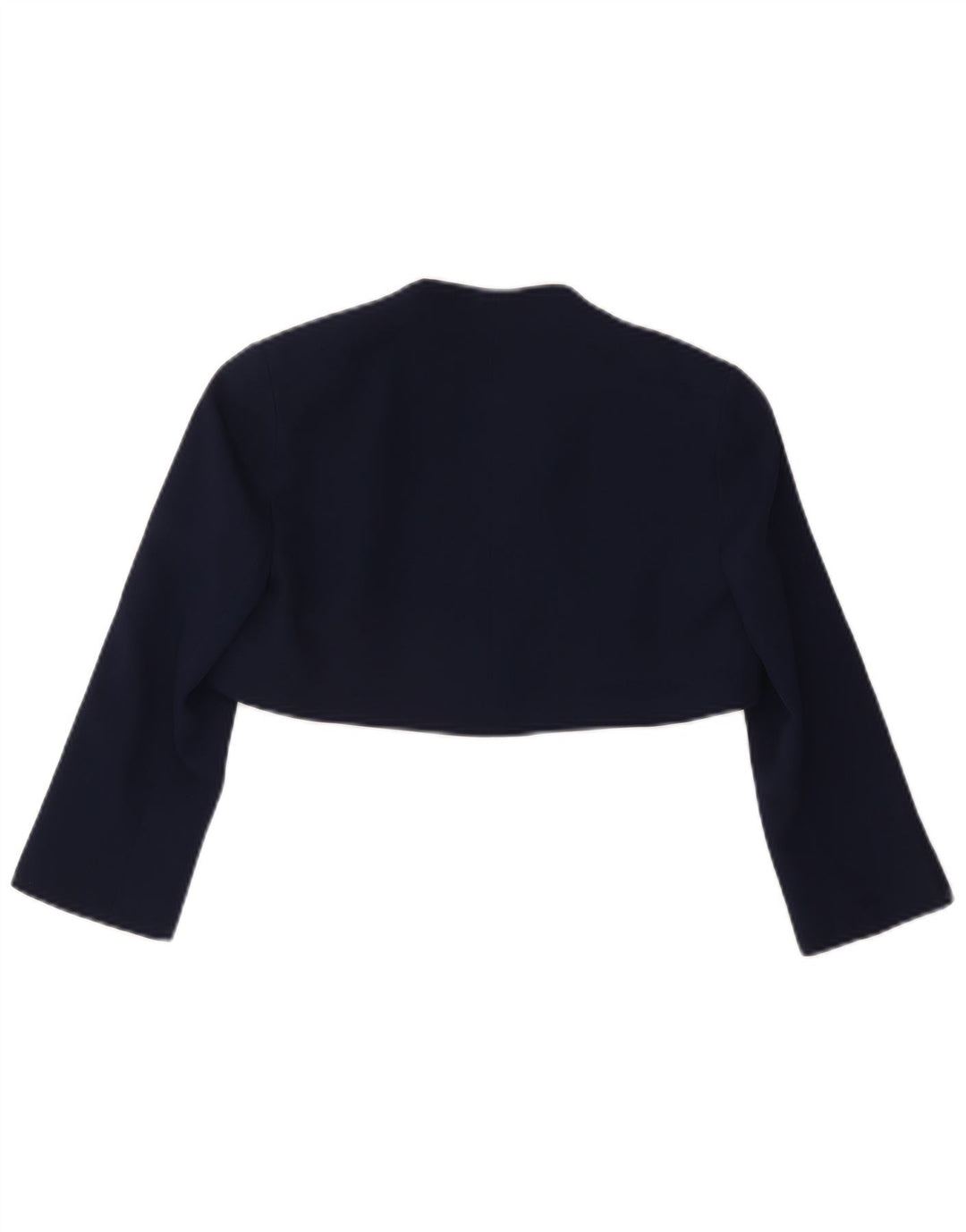 Luisa Spagnoli Jaqueta Bolero Feminina Manga 3/4 Aberta IT 40 Pequeno Azul Marinho