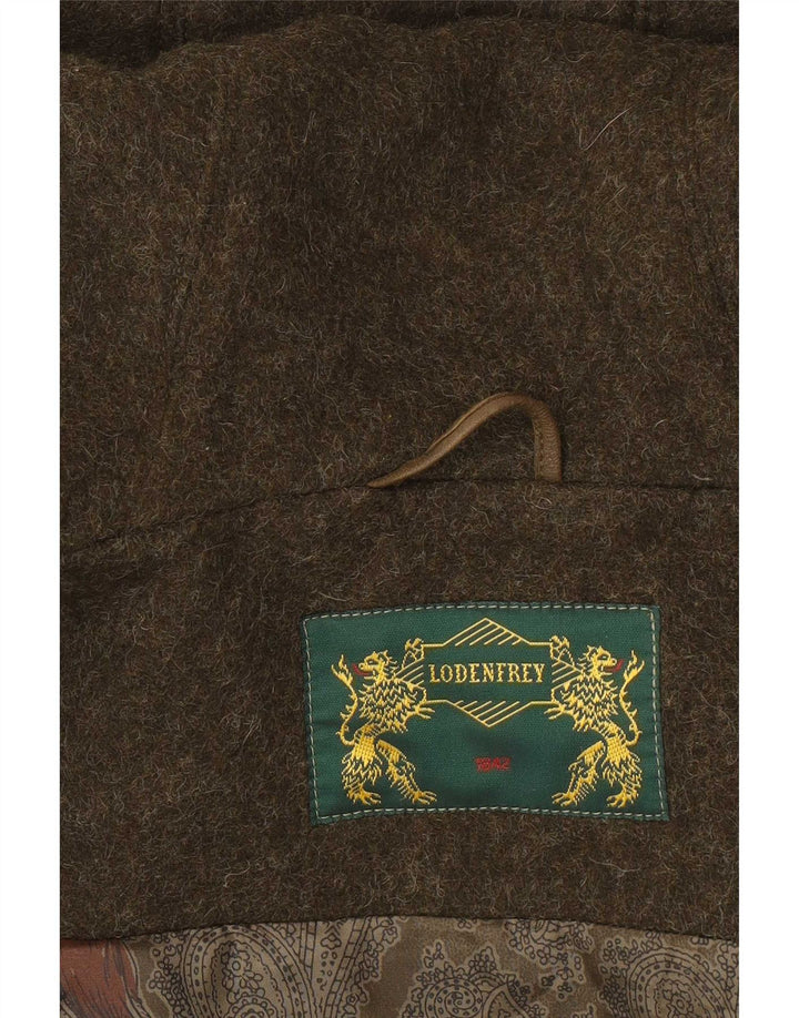 Casaco masculino com capuz Lodenfrey EU 50 grande lã verde