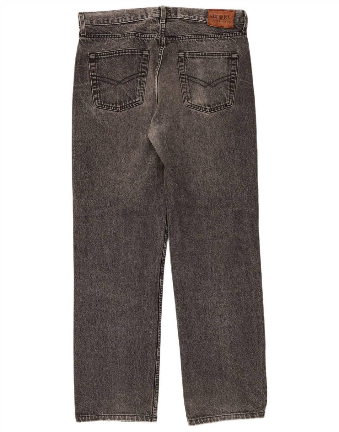 Jeans reto masculino Massimo Dutti EU 44 grande W34 L30 cinza