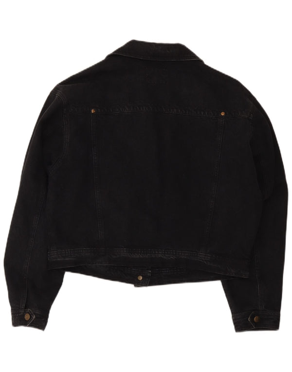 Jaqueta jeans feminina Trussardi UK 12 médio preto