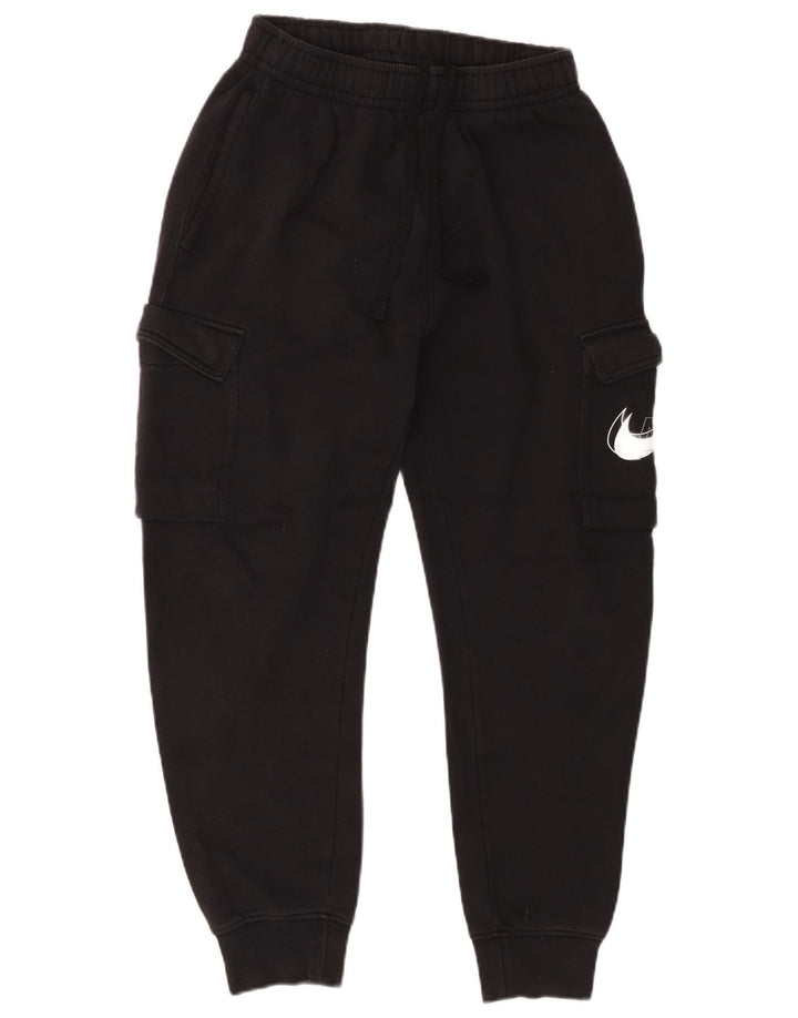 Nike masculino gráfico cargo calças de treino joggers pequeno algodão preto