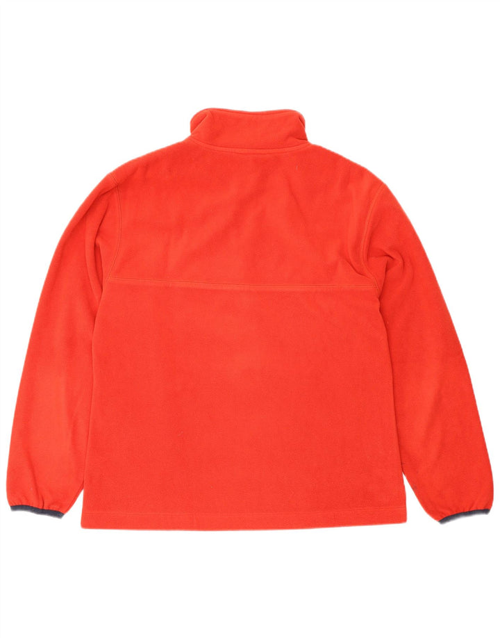Asics Womens Zip Neck Fleece Jumper Médio Vermelho Poliéster
