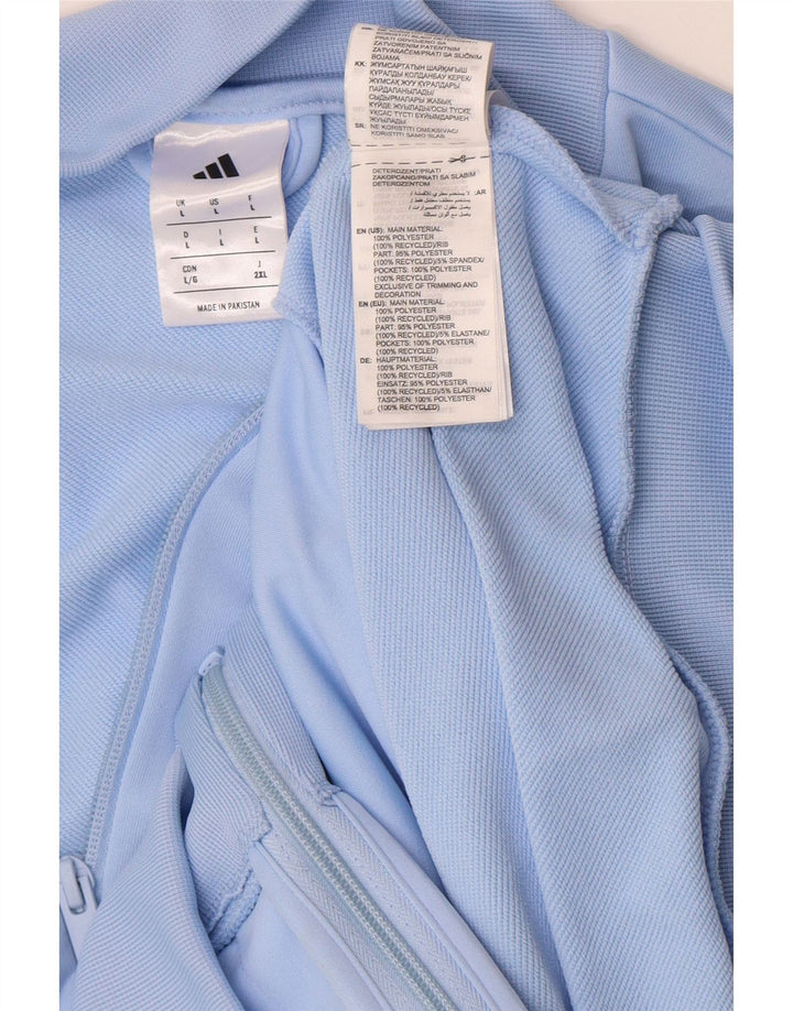 Adidas Mens Treino Top Jaqueta Grande Azul Poliéster