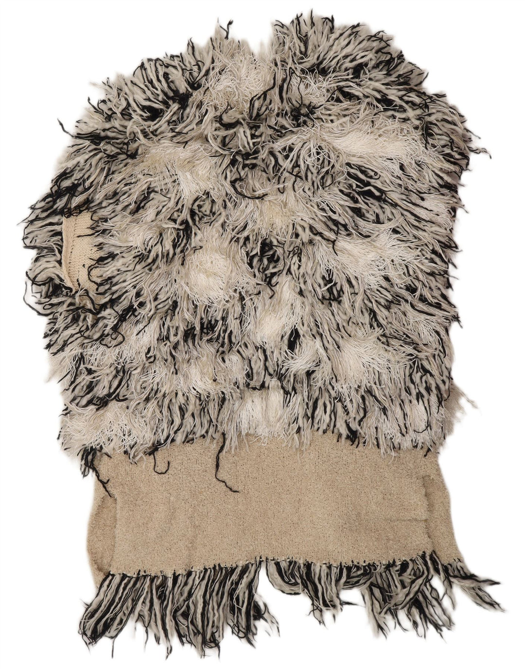 Suéter cardigã feminino MALENE BIRGER UK 10 pequeno off white boêmio