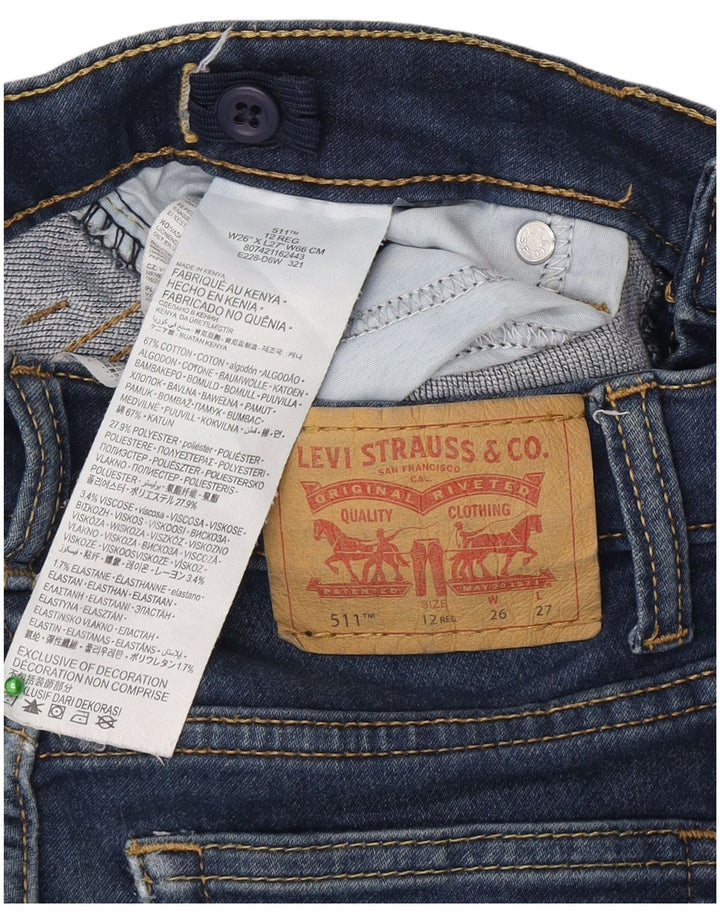 Levi's Boys 511 Slim Jeans 11-12 Anos W26 L27 Azul Algodão