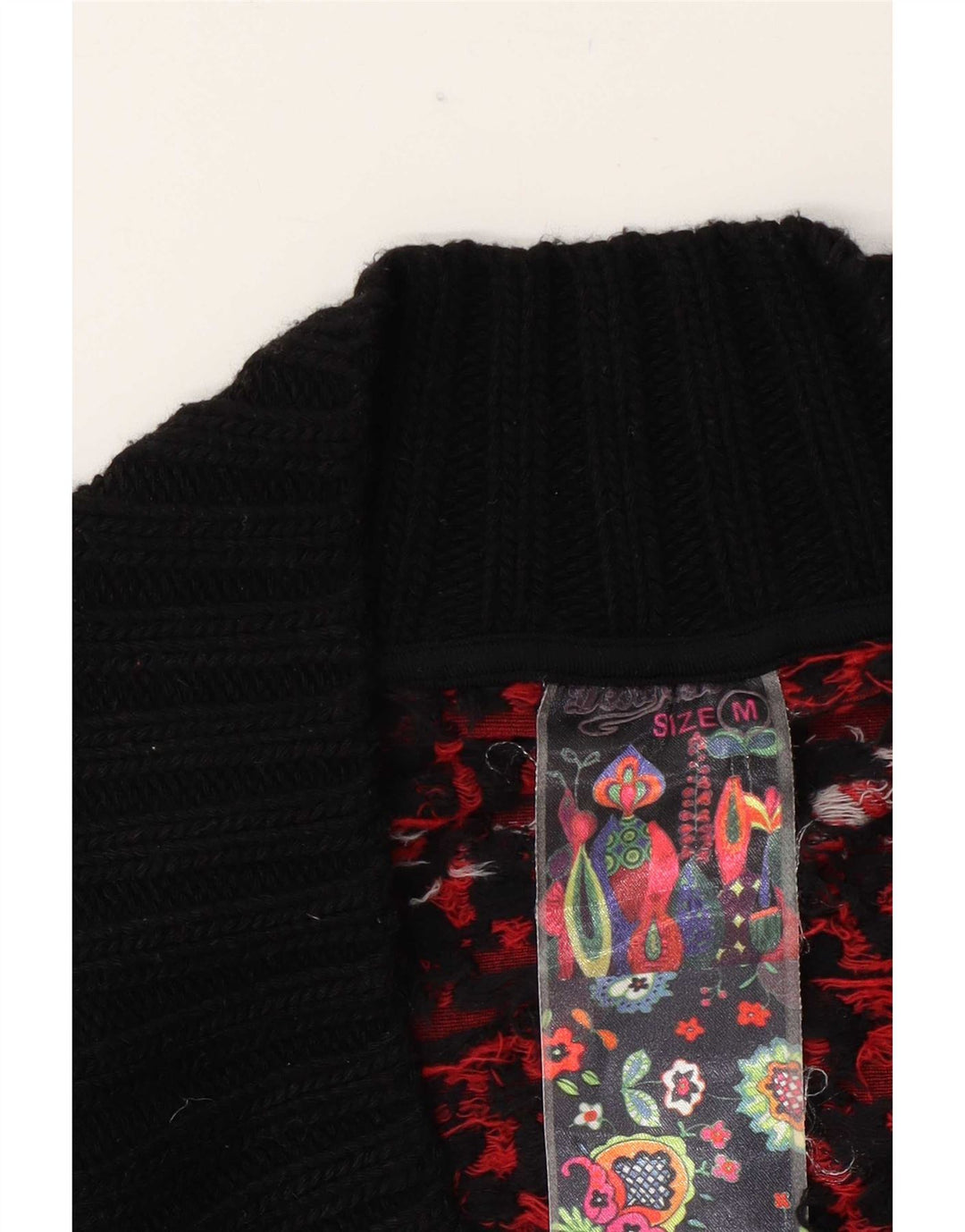 Túnica feminina Desigual com padrão abstrato Reino Unido 12 médio preto
