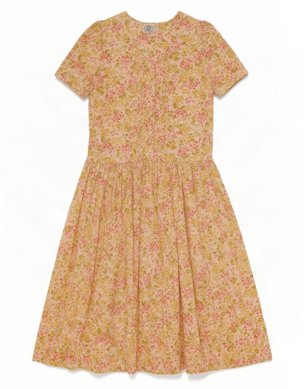Vestido maxi feminino Laura Ashley UK 10 pequeno algodão floral multicolorido