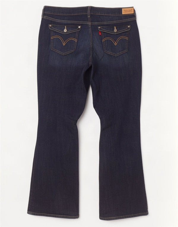 Calça Jeans Levis Feminina 515 Cintura Alta Bootcut US 16 2XL W33 L32 Azul Marinho