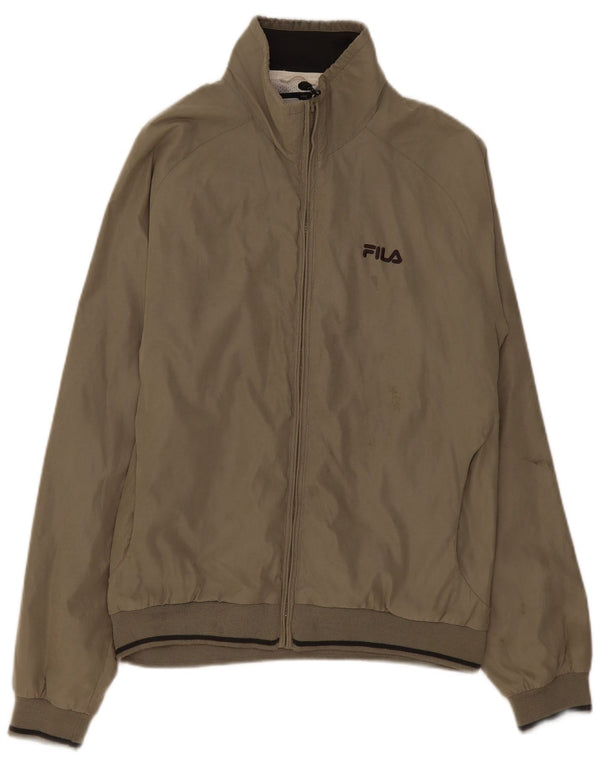 Jaqueta de chuva masculina Fila UK 40 grande poliéster cinza