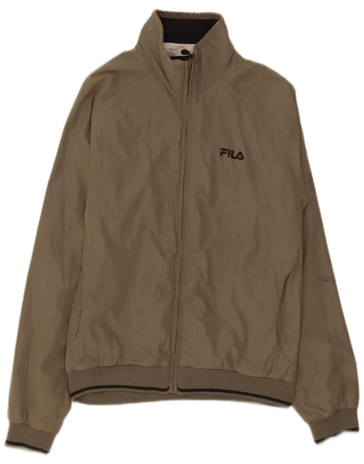 Jaqueta de chuva masculina Fila UK 40 grande poliéster cinza