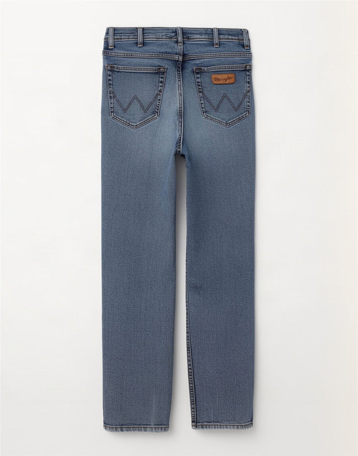 Wrangler Masculino Texas Straight Jeans W33 L32 Azul Algodão