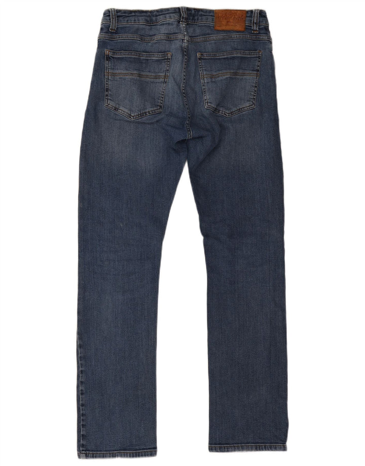 Weird Fish Mens Straight Jeans W32 L30 Azul Algodão