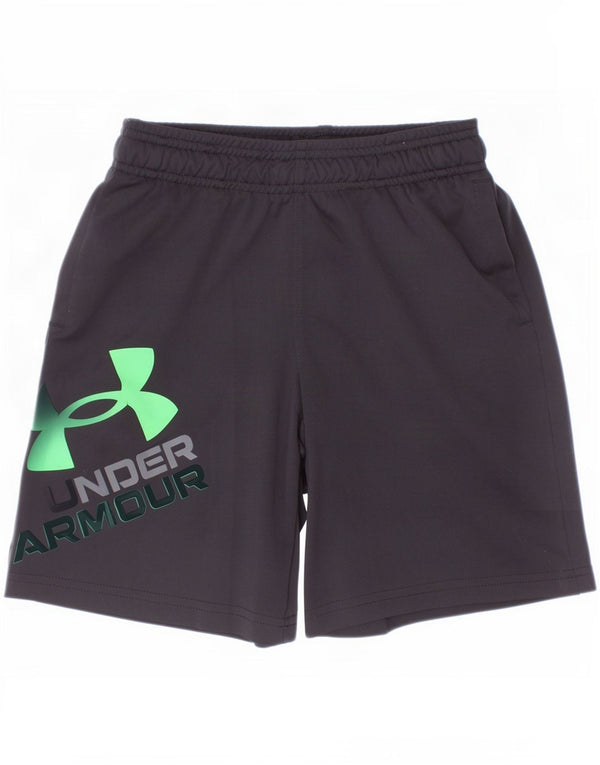 Shorts esportivos gráficos Under Armour Boys Loose Fit 7-8 anos pequenos pretos