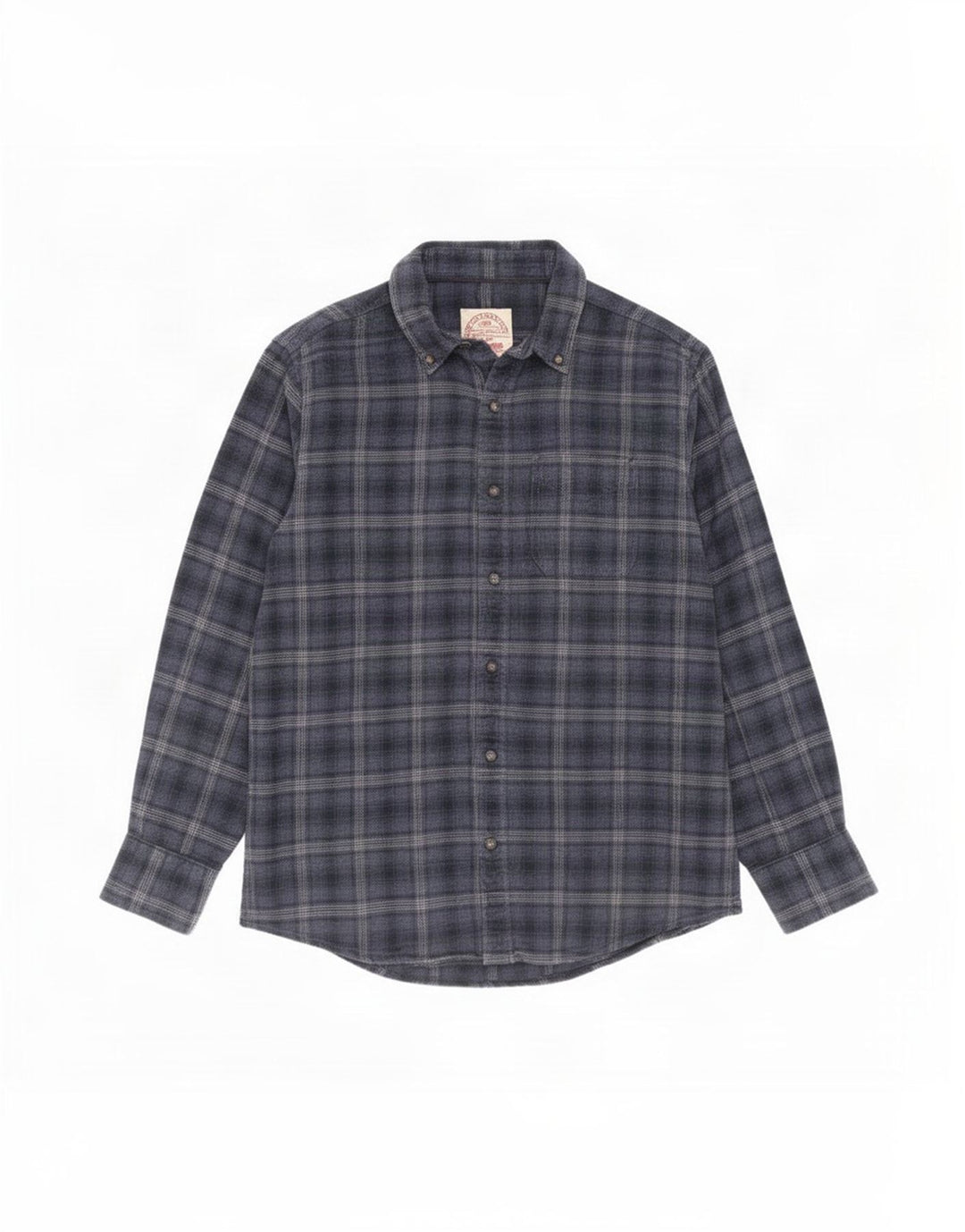 Camisa masculina de flanela Fat Face, algodão xadrez azul marinho médio