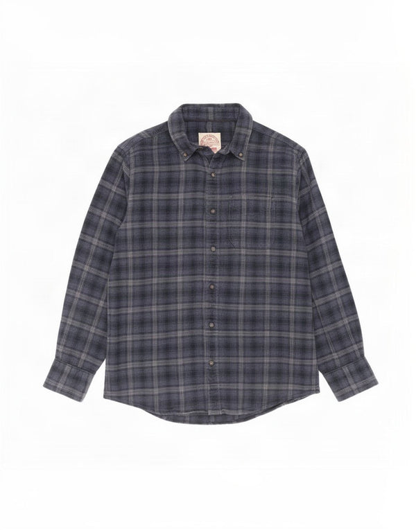 Camisa masculina de flanela Fat Face, algodão xadrez azul marinho médio