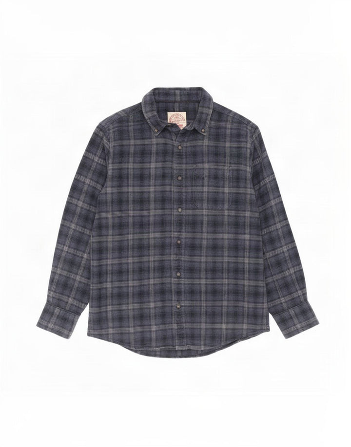 Camisa masculina de flanela Fat Face, algodão xadrez azul marinho médio